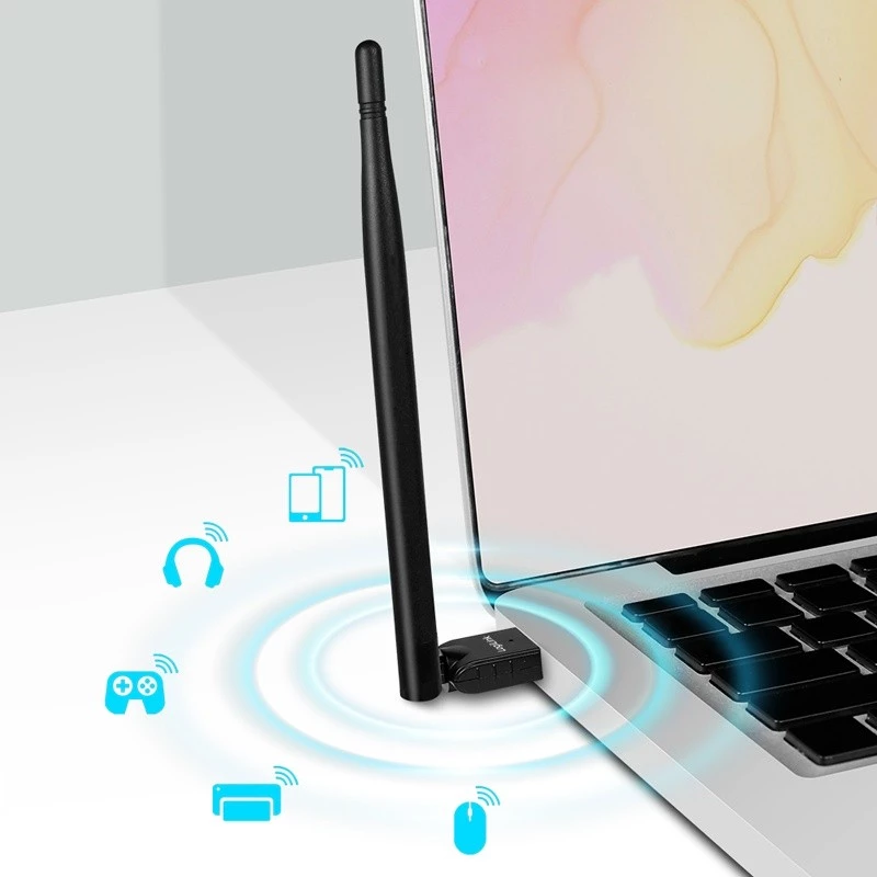 LogiLink USB - Bluetooth 5.3 Adapter mit Antenne, schwarz Reichweite: 150 m, Anschluss: USB-A Stecker, Bluetooth & - 1 Stück (BT0067)