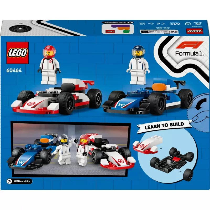 LEGO CITY 60464 F1 - Williams Racing i Haas F1 Samochody Wyścigowe
