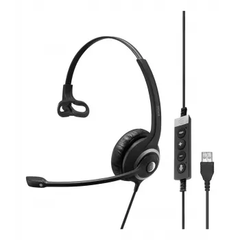 EPOS IMPACT SC 230 USB MS II Mono USB-A zestaw słuchawkowy z regulacją połączeń w linii, certyfikat Microsoft (1000578)