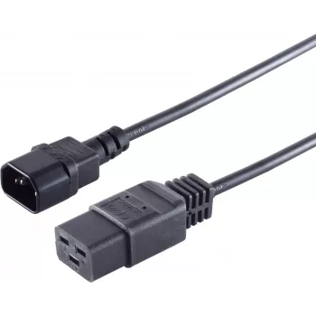 Kabel zasilający S/CONN 60017 Czarny 1.8 m IEC C14 IEC C19