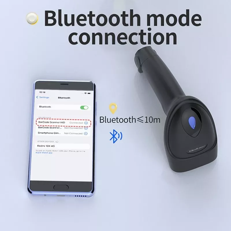 Czytnik kodów kreskowych QOLTEC 50880 1D/2D USB — ręczny skaner z interfejsem USB