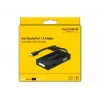 Adapter DeLOCK Mini DisplayPort 1.2 na VGA HDMI DVI Audio 4K Pasywny Czarny