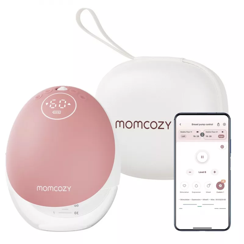 Laktator Momcozy M9 pojedynczy czerwony 150ml