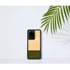 Phone case man and wood Galaxy S20 Ultra bamboo Czarny — obudowa ochronna, naturalna wkładka bambusowa