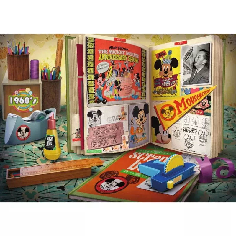 Puzzle 1960 Mickey Moments (1000 elementów)