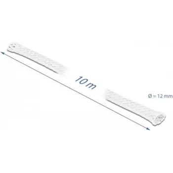 Oplot DeLOCK 20804 10 m x 12 mm biały