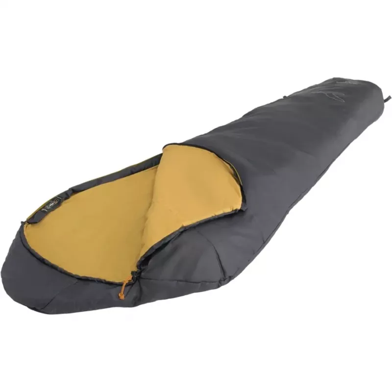 Śpiwór easy camp Falcon I Mummy 10°C szary – lekki jednoosobowy śpiwór mumia, komfort 10°C