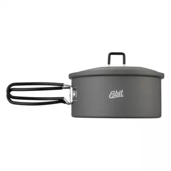 Naczynie kempingowe ESBIT PT1100HA — garnek aluminiowy 1,1 l, Ø14,8 cm, 227 g, czarny