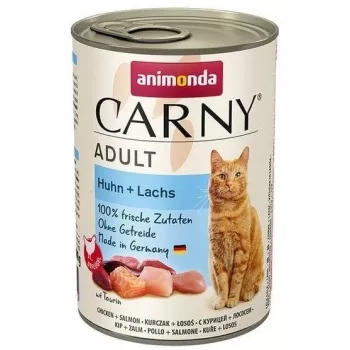 Mokra karma dla kotów w puszce animonda Carny Kurczak + Łosoś Adult 400 g bezzbożowa, bezglutenowa