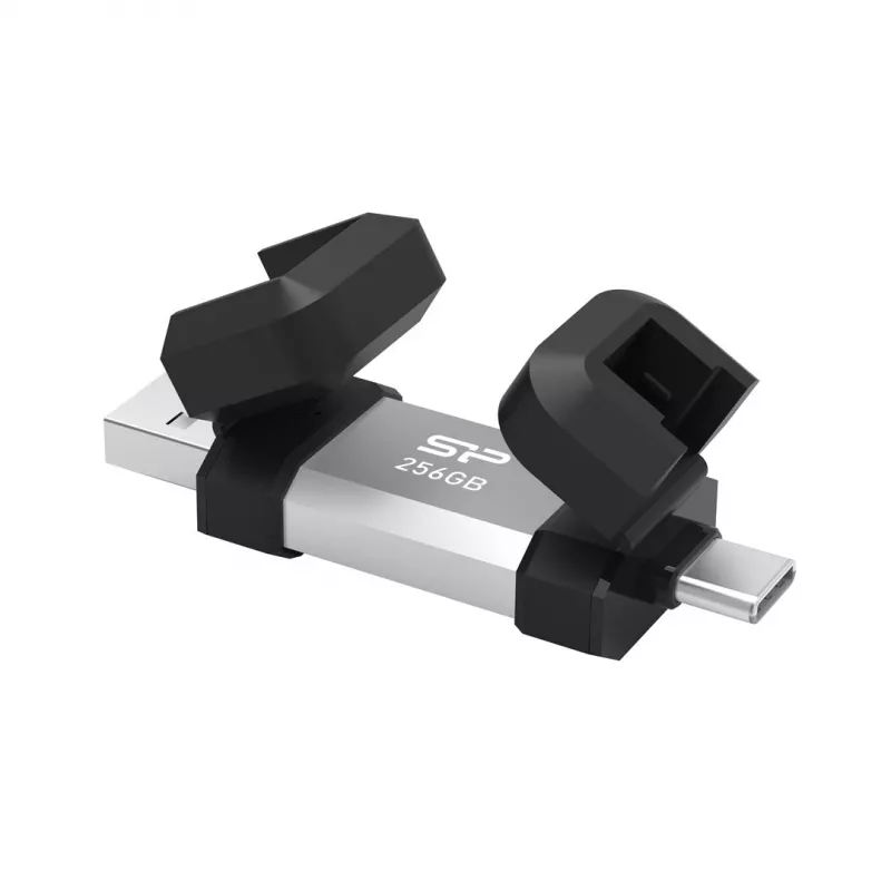 Pamięć USB Silicon Power 256 GB USB Type-A / USB Type-C, USB 3.2 Gen 1, aluminiowo-gumowa zatyczka