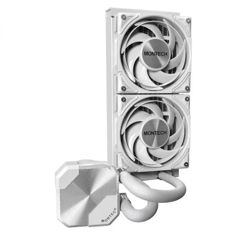 Montech HyperFlow Silent 240 chłodnica procesora All-in-one do cieczy 12 cm Biały 1 szt.