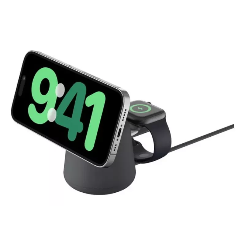 Ładowarka bezprzewodowa Belkin WIZ027VFH36 2‑w‑1 magnetyczna Qi2 15W do iPhone i Apple Watch