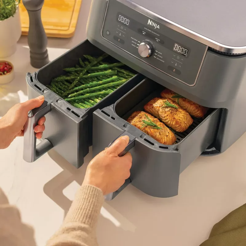 Frytkownica beztłuszczowa Ninja DZ400EU 9,5 l 2470 W szara podwójna