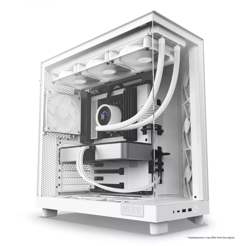 Obudowa NZXT H6 Flow Mid-Tower - Biała