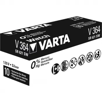 Bateria srebrowo-tlenkowa, pastylkowa, 364, 1,55V (00364 101 111)