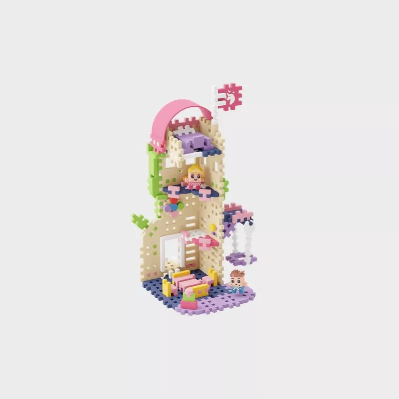 Klocki konstrukcyjne Marioinex Mini Waffle Princess Fantasy – Wieża Fantazji, 148 elementów