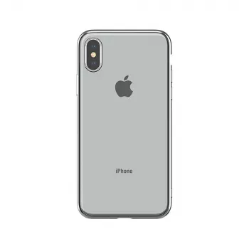 Miękkie etui Devia do iPhone XS Max — TPU, srebrne, smukłe etui ochronne