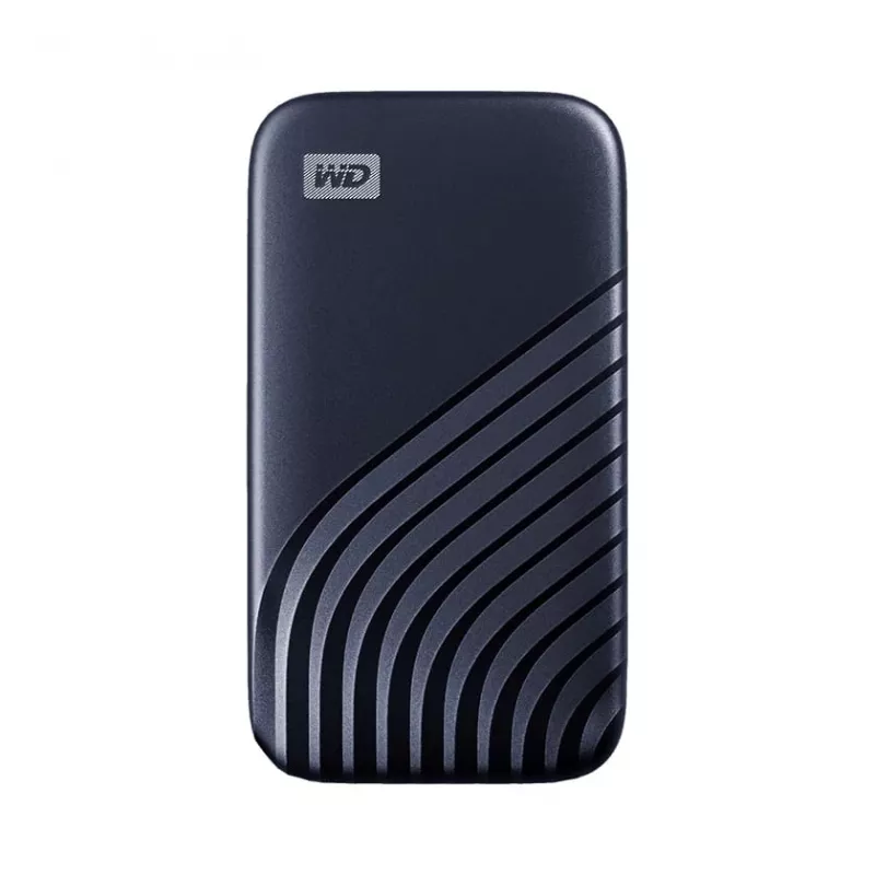WD My Passport SSD WDBAGF0010BBL - SSD - verschlüsselt - 1 TB - extern (tragbar) - USB 3.2 Gen 2 (USB-C Steckverbinder) - 256-Bit-AES - Mitternachtsbl