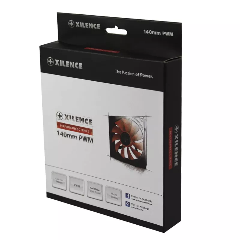 Wentylator obudowy 14 cm XILENCE XPF140.R.PWM, 140 mm, sterowanie PWM, do 700 obr./min
