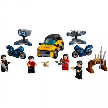 Zestaw LEGO Marvel Ucieczka z Dziesięciu Pierścieni 76176 z minifigurkami i pojazdami