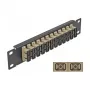 Patch panel światłowodowy DeLOCK 10 cali 12 portów SC Duplex Beżowy 1U Czarny