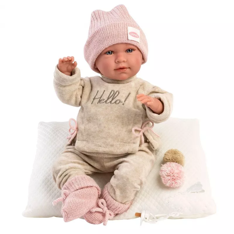 Lalka Mimi płacząca z poduszką 42 cm