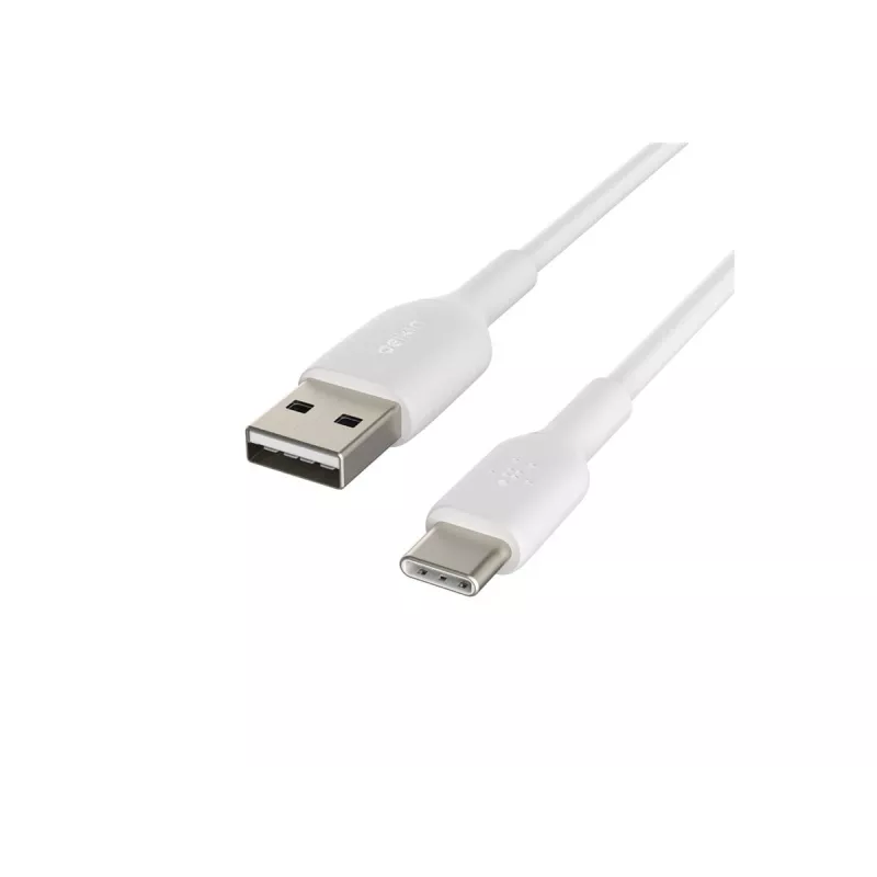Kabel PVC USB-C na USB-A 15 cm Biały