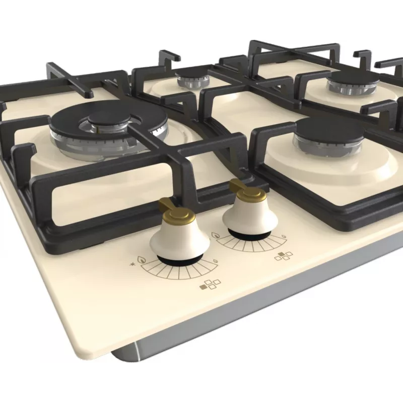 Gorenje GW6D42CLI płyta grzewcza Beżowy Do zabudowy 60 cm Gaz 4 strefa(y)