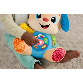 Interaktywna zabawka edukacyjna MATTEL Fisher-Price Learn & Laugh Puppy JFD27 — światełka, dźwięki, przyciski do wczesnej nauki