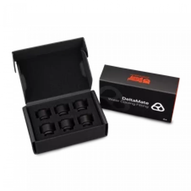 Thermal Grizzly DeltaMate Extender MF10 – złączka chłodzenia wodnego, czarny, 6 szt. (TG-DM-FIT-6006)
