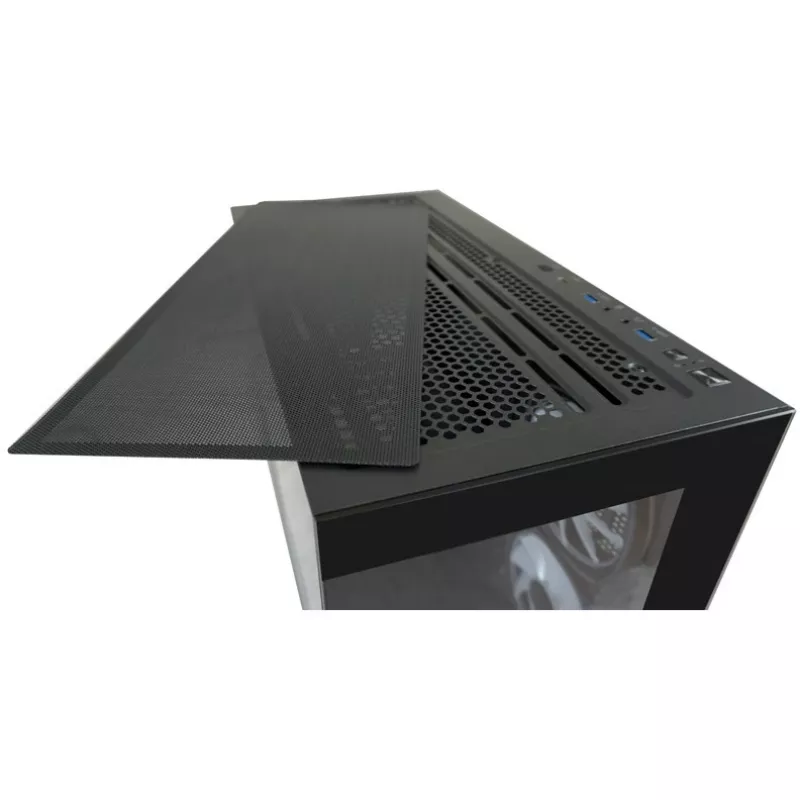 Obudowa LC-Power MidiTower 715B czarna USB3.2/Audio bez zasilacza SEAMLESS_X (LC-715B-ON)