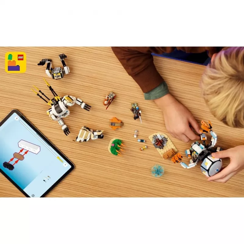 Zestaw LEGO Horizon Adventures 77037 – Aloy i Varl kontra Shell-Walker i Sawtooth, 768 elementów, 2 minifigurki