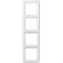 Panel ścienny do przełączników JUNG CD 584 WW biały, duroplast, bezśrubowy, 81×294 mm