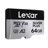Karta MicroSD Lexar 64 GB UHS-I Klasa 3 srebrny PLUS