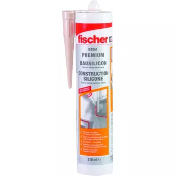 Uszczelniacz FISCHER Bausilicon DBSA 310 transparent — sylikonowy uszczelniacz w kartuszu 310 ml