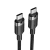 Kabel USB-C do USB-C do przesyłu danych i ładowania Vention TRDBH, 2 m, USB 2.0, 60 W PD, 3 A, 480 Mbit/s, czarny
