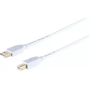 Kabel USB A–B ShiverPeaks 77022-W — High Speed USB 2.0, pozłacane złącza