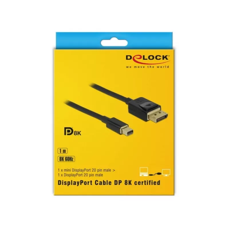Kabel DisplayPort DeLOCK 84927 Mini DisplayPort 1 m Czarny