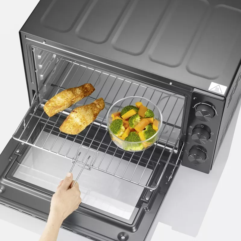 Wolnostojący piekarnik nablatowy SEVERIN TO 2076 — 46 l, 1800 W, czarny, 515×420×365 mm