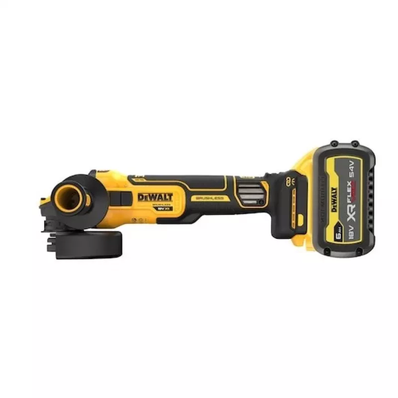 Polerka/szlifierka do podłogi DeWalt DCG409VST1-QW — 18V bezszczotkowa, bateria 6 Ah, 1550 W, tarcza 125 mm, do 9000 obr/min