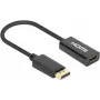 Adapter Manhattan DisplayPort 1.2 do HDMI Active, 4K@60Hz, 15 cm, męski na żeński, DisplayPort z zatrzaskiem, czarny, nie dwukierunkowy, trzyletnia gwarancja, odpowiednik DP2HD4K60S