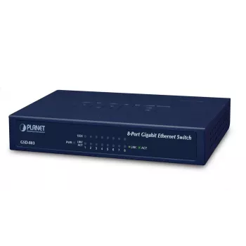 8-Port 10/100/1000Mbps Gigabit Ethernet Switch - Zasilanie zewnętrzne