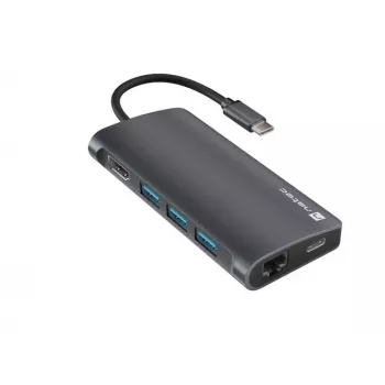 Stacja dokująca NATEC NMP-2162 USB 3.2 Gen 1 Type-C szara przewodowa