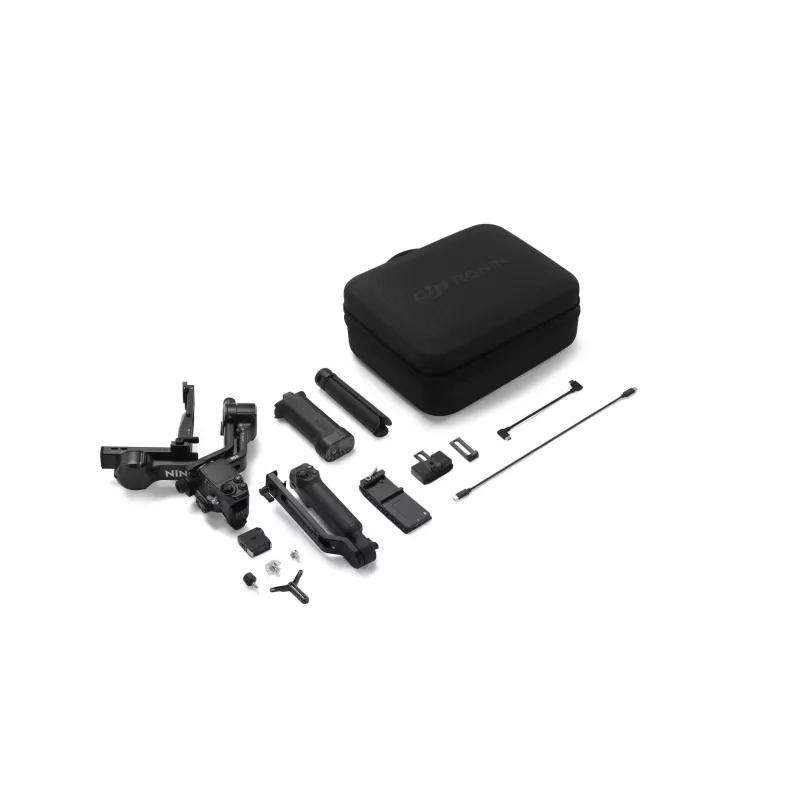 Stabilizator ręczny do kamery DJI RS 5 combo — aluminium, 30 h pracy na baterii, 1,46 kg, czarny