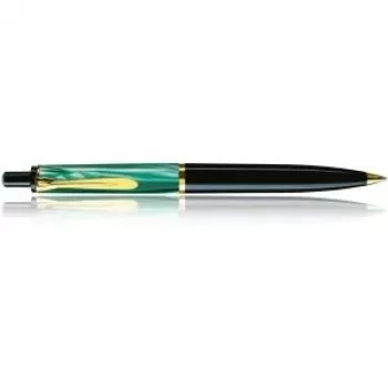 Pelikan K200 - Zintegrowany system napełniania - Czarny - Złoty - Zielony - Żywica - Stalówka italic - Stal nierdzewna - Symetryczna (983189)