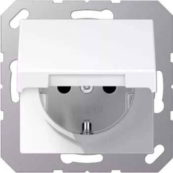 Gniazdo wtyczkowe Jung A 520 KL WW — CEE 7/3, 250 V, 16 A, IP44, białe, duroplast