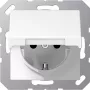 Gniazdo wtyczkowe Jung A 520 KL WW — CEE 7/3, 250 V, 16 A, IP44, białe, duroplast