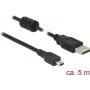 Kabel USB DeLOCK 5m USB 2.0-A USB 2.0 Mini-B