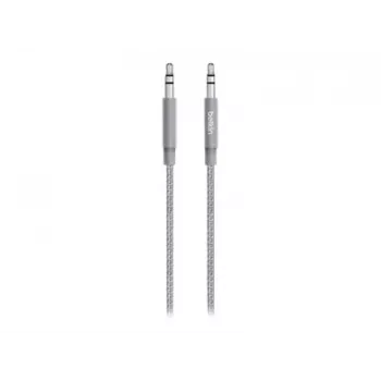 Linksys Belkin MIXIT Kabel Aux - Kabel audio - Mini-Phone Stereo 3,5 mm (męski) - Mini-Phone Stereo 3,5 mm (męski) - 1,22 m - Szary (AV10164BT04-GRY)