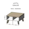 Cama LOTTA 60 Stolik kawowy biały/dąb dąb sonoma